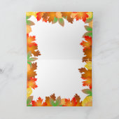 ハッピーサンクスギビングカラフル紅葉ホリデイ シーズンカード (内部)