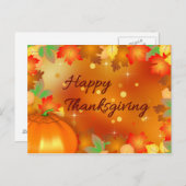 ハッピーサンクスギビングカラフル紅葉 シーズンポストカード (正面/裏面)