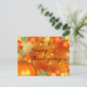 ハッピーサンクスギビングカラフル紅葉 シーズンポストカード (スタンド正面)