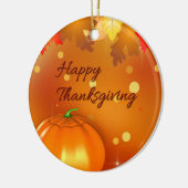 ハッピーサンクスギビングカラフル紅葉 セラミックオーナメント (左)