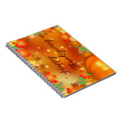 ハッピーサンクスギビングカラフル紅葉 ノートブック (右側)