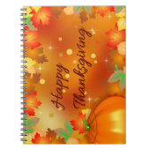 ハッピーサンクスギビングカラフル紅葉 ノートブック (正面)