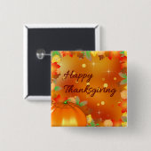 ハッピーサンクスギビングカラフル紅葉 缶バッジ (正面&裏面)