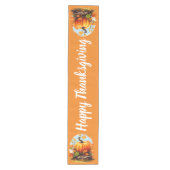 ハッピーサンクスギビングカラフル ミディアムテーブルランナー (正面)