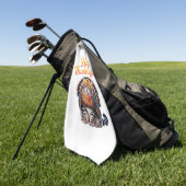 ハッピーサンクスギビングキャットターキーデイクラシック秋T-S ゴルフタオル (グリーン)