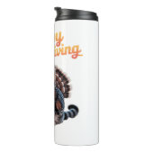 ハッピーサンクスギビングキャットターキーデイクラシック秋T-S タンブラー (回転右)