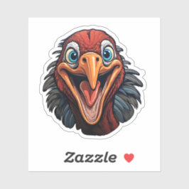 ハッピーサンクスギビングクールマンガおもしろいートルコ顔 シール