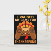 ハッピーサンクスギビングゲーム秋ターキーゲーマーボーイズK カード (黄色い花)