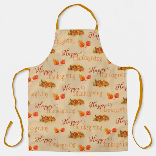 ハッピーサンクスギビングコルヌコピア エプロン (正面)