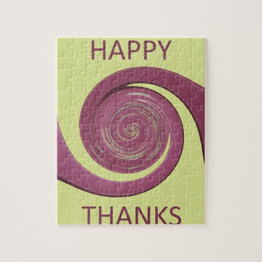 ハッピーサンクスギビングゴールデンイエローワイルデザイン.png ジグソーパズル (縦)