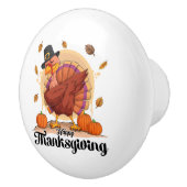 ハッピーサンクスギビングタイポグラフィ セラミックノブ (右)