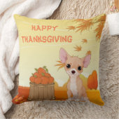 ハッピーサンクスギビングタンチワワ クッション (ブランケット)