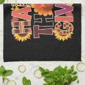 ハッピーサンクスギビングターキーおもしろいパンプキンシーズン キッチンタオル (折り畳み)