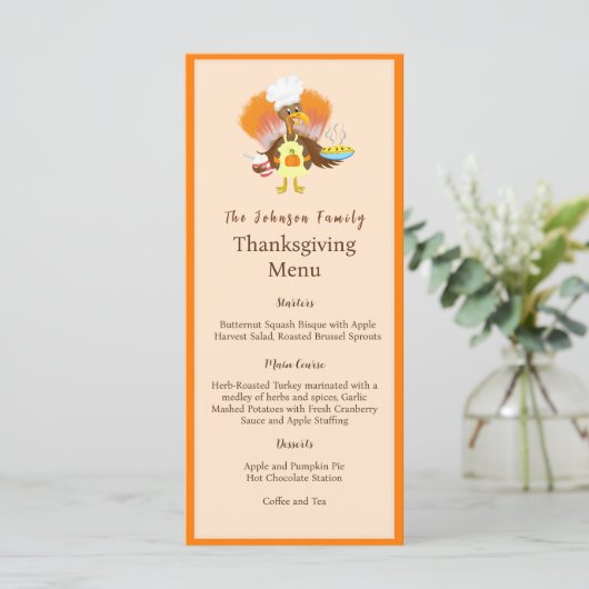 ハッピーサンクスギビングターキーサービングパイ&アイスクリーム メニュー (スタンド正面)