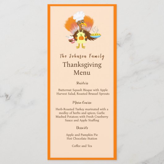 ハッピーサンクスギビングターキーサービングパイ&アイスクリーム メニュー (正面)