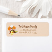 ハッピーサンクスギビングターキーサービングパイ&アイスクリーム ラベル (インサイチュ)