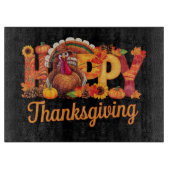 ハッピーサンクスギビングターキーズ秋 カッティングボード (正面)