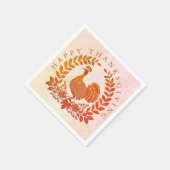 ハッピーサンクスギビングターキーナプキン スタンダードカクテルナプキン (角)