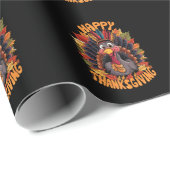 ハッピーサンクスギビングターキーファミリー秋 ラッピングペーパー (ロールコーナー)