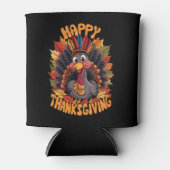 ハッピーサンクスギビングターキーファミリー秋 缶クーラー (正面)
