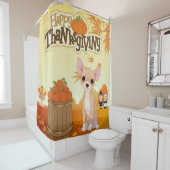 ハッピーサンクスギビングチワワ シャワーカーテン (インサイチュ)