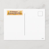 ハッピーサンクスギビングデイスロースと七面鳥はがき シーズンポストカード (裏面)