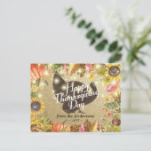 ハッピーサンクスギビングデイターキーパンプキンズ紅葉 シーズンポストカード (スタンド正面)