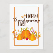 ハッピーサンクスギビングデイパンプキ葉ンと秋 シーズンポストカード (正面)