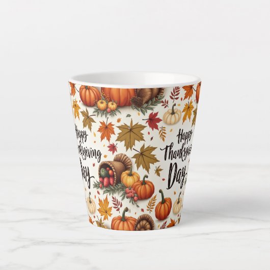 ハッピーサンクスギビングデイラテマグ カフェラテマグ (正面)