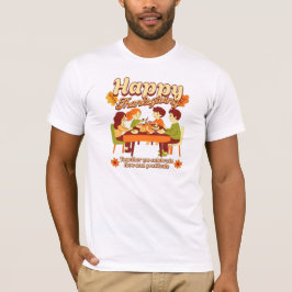 ハッピーサンクスギビングデー 家族愛 Tシャツ