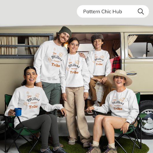 ハッピーサンクスギビングトルコ秋懇親会ファミリー スウェットシャツ