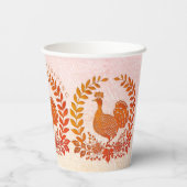 ハッピーサンクスギビングトルコ紙カップ 紙コップ (裏面)