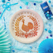 ハッピーサンクスギビングトルコ紙プレート ペーパープレート (パーティー)