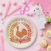 ハッピーサンクスギビングトルコ紙プレート ペーパープレート (パーティー)