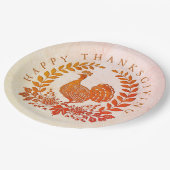 ハッピーサンクスギビングトルコ紙プレート ペーパープレート (アングル)