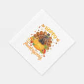 ハッピーサンクスギビングドバーマンドクトルカボチャ スタンダードランチョンナプキン (角)