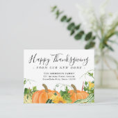 ハッピーサンクスギビングニューホームカボプキンホリデームービング 案内ポストカード (スタンド正面)