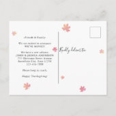 ハッピーサンクスギビングニューホームカボプキンホリデームービング 案内ポストカード (裏面)