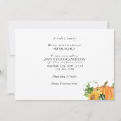 ハッピーサンクスギビングニューホームカボプキンホリデームービング 案内状 (裏面)