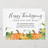 ハッピーサンクスギビングニューホームカボプキンホリデームービング 案内状 (正面/裏面)