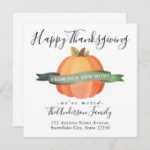 ハッピーサンクスギビングニューホームカボプキンホリデームービング 案内状 (正面/裏面)