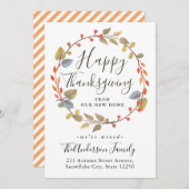 ハッピーサンクスギビングニューホームリースホリデームービング 案内状 (正面/裏面)