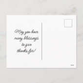 ハッピーサンクスギビングハガキ シーズンポストカード (裏面)