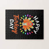 ハッピーサンクスギビングハッピーターキーデー ジグソーパズル (横)