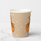 ハッピーサンクスギビングパンプキングリッター 紙コップ (左)