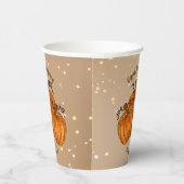 ハッピーサンクスギビングパンプキングリッター 紙コップ (右)