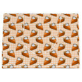 ハッピーサンクスギビングパンプキンパイオレンジギンガム ラージペーパーバッグ (正面)