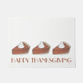 ハッピーサンクスギビングパンプキンパイ秋秋ホリデー ドアマット (正面)