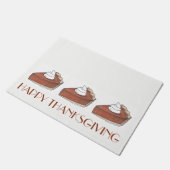 ハッピーサンクスギビングパンプキンパイ秋秋ホリデー ドアマット (アングル)