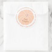 ハッピーサンクスギビングパンプキンファミリー差出人住所 ラウンドシール (バッグ)